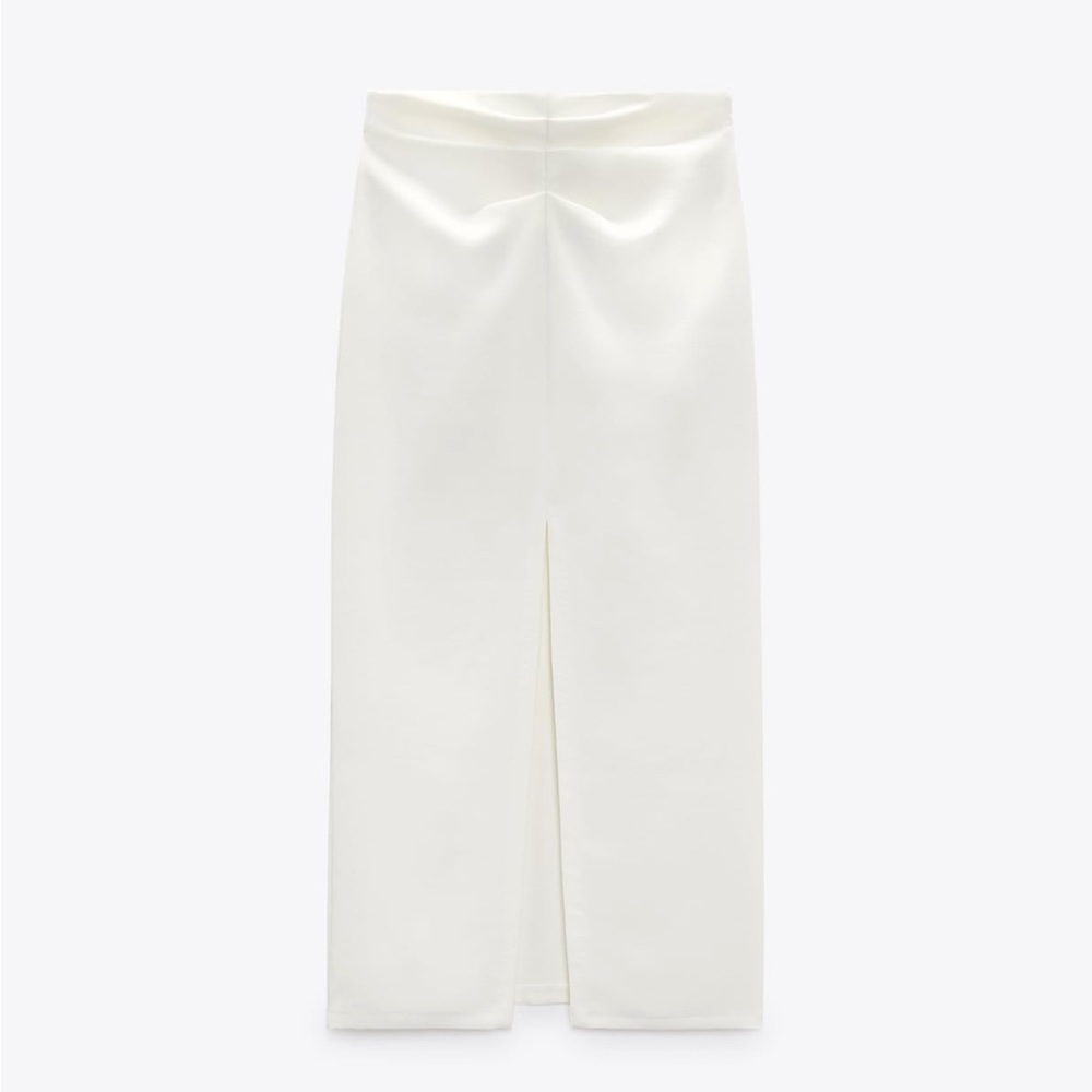 NWT ZARA White Midi Skirt
